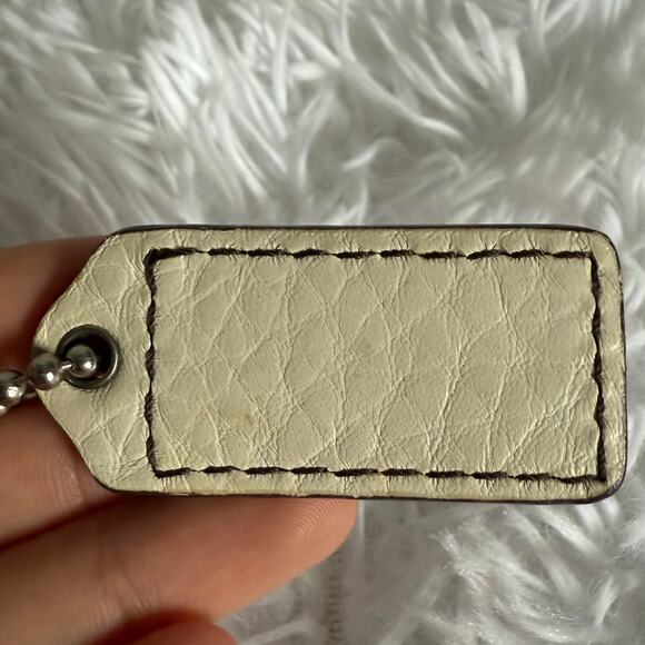 1.5" y2k COACH Vintage Fob Bag Charm Hang tag Hangtag - Picture 2 of 2